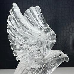 475g Natural Crystal Specimen. Crystal Quartz. Hand-carved EAGLE. Statue. FT