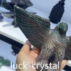 480g Natural Agate Quartz Hand Carved Crystal Eagle Reiki Healing1pc, 28F