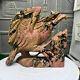 5.28lb Natural Rhodonite Quartz Hand Carved Eagle Skull Crystal Reiki Decor Gift