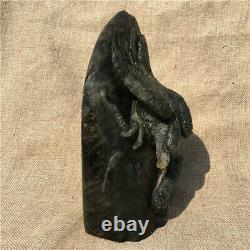 5.96LB Natural Labradorite eagle crystal skull hand carved Healing DK3289-ZL