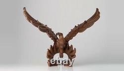 58.5cm China Art Deco Brass Wing Lanneret Hawk Eagle Abstract ornament Sculpture