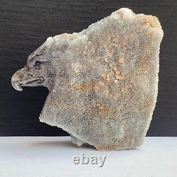 594g Natural quartz crystal cluster mineral specimen, hand-carved the eagle gift