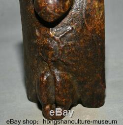 6.4 China Hongshan Culture Old Jade Stone Hand Carved Eagle Birds God Statue