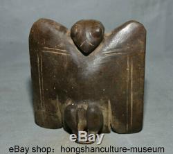 6.4 neolithic Hongshan Culture Old Jade Stone Hand Carved Eagle Birds Sculpture