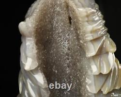 7.0 Agate Hand Carved Crystal Eagle Sculpture, Crystal Healing