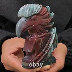 740g Natural stone hand-carved eagle skull collection