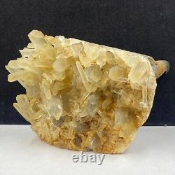 756g Natural quartz crystal cluster mineral specimen, hand-carved the eagle gift