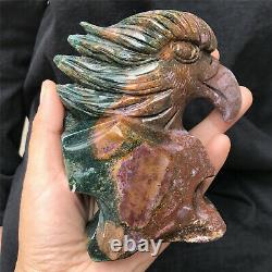 770g Natural stone hand-carved eagle skull collection