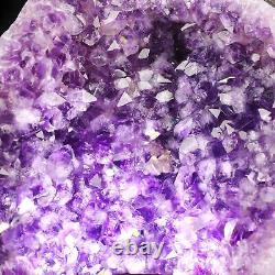 8.4 Agate Amethyst Geode Hand Carved Crystal Eagle Sculpture with LED Stand