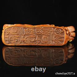 8.8China antique Shoushan Stone Great Qing hand carved the eagle printed zhang