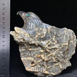 899g of Natural Crystal Quartz Mineral Specimens Were Hand Carved Eagle Boutique