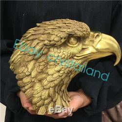 9.85LB Hand-carved eagle skull head Furnishing articles ornaments OT1949-EIA