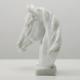 9 H White Marble Hand Carved Horse Statue Art Figurine Sculpture Home Collectib