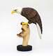 9 Wooden Handmade American Eagle Figurine Statue Painted Sculpture Bird Hand Us