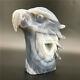 930g Natural Agate Geode Quartz Hand Carved Crystal Eagle Head Healing Decor
