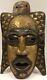 African Warrior Eagle Mask (maasai) Hand Carved Wood & Brass