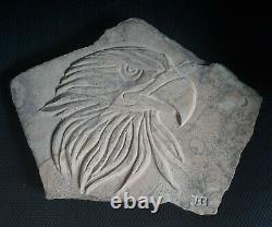 American Bald Eagle Hand Carved in Sandstone