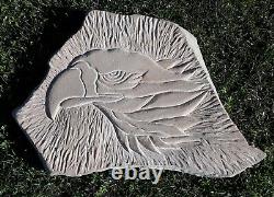 American Bald Eagle Hand Carved in Sandstone garden stone