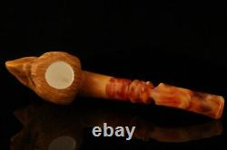 American Eagle Hand Carved Block Meerschaum Pipe with custom case 12069