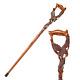 American Eagle Walking Stick Cane Dark Wood Carved Hand Crafted Gift For Men