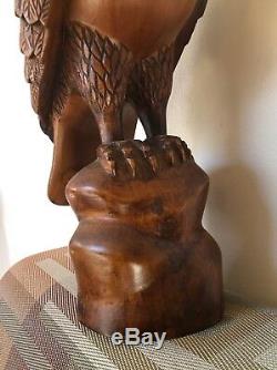 American Juniper Wooden Eagle. Hand Carved Eagle
