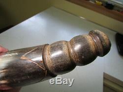Antique 1784 SCRIMSHAW POWDER HORN Hand Carved NR American Revolution EAGLE