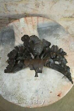Antique Black Forset Style Hand Carved Wooden Eagle Birds Plaques Bird