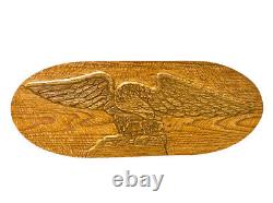 Antique Excellent Condition Folk Art Hand Carved Wood, American Eagle 30 W, 13 H