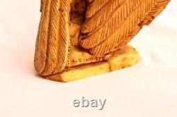 Antique Germany Statue Hand Carved Wood Eagle Decorative Figurine Art Very Rare