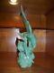 Antique Green Stone Jade Eagle And Rabbit, Hand Carved