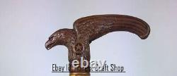 Antique Hand Carved Eagle Head Walking Cane Handmade Walking Stick Eagle Bird