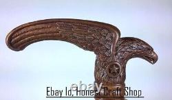Antique Hand Carved Eagle Head Walking Cane Handmade Walking Stick Eagle Bird