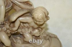 Antique Hand Carved With Angels Scenes Unusual Quirky in the Claws of an Eagle