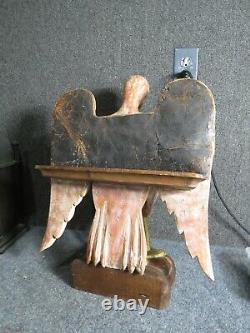 Antique Hand carved figural Eagle Lectern