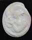 Antique Hebe & Zeus As A Eagle Fine Hand Carved Angel Skin Coral Shell Cameo Art