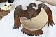 Antique Swiss 1910 Blackforest Hand Wood Carved Eagle Wall Mirror Rare