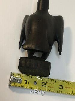 Antique Very Early Americana Hand Carved Wood Eagle Sculpture Folk Art c. 1800