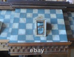 Antique Vintage Hand Made Dollhouse w Wonderful Detail & Hand Carved Eagle P3819