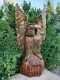 Antique Vintage Very Large Wooden Hand Carved Large Hawk Eagle 70s