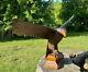 Antique Vintage Wooden Hand Carved Hawk Eagle Handmade