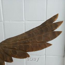 Antique Vintage Wooden Hand Carved Hawk Eagle HandMade