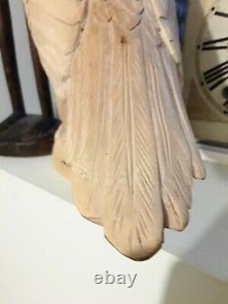Antique Vintage Wooden Hand Carved Very Large Eagle vintage bird carving