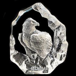 BALD EAGLE by MATS JONASSON 5.5 NEW IN BOX #33574 Hand Etched in Sweden Crystal