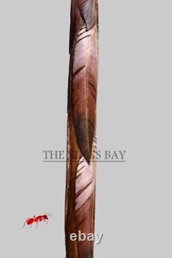 Bald Eagle Wood Walking Stick Cane Bird Handle Hand Carved Walking Stick Gift