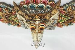 Balinese Garuda mask Eagle God Topeng Hand Carved wood Bali Wall Art Indonesia