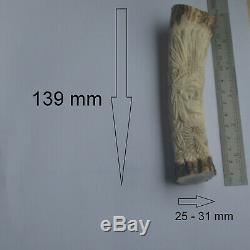Bear Eagle Indian Carving 139mm Length Handle H884 in Antler Hand Carved