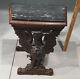 Beautiful Antique Victorian Hand Carved Walnut Marble Table
