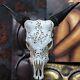 Beautiful Eagles Hand Carved Steer/ Cow Skull With Horns/ Bull/ Longhorns/