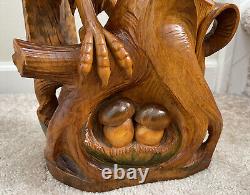 Beautiful Hand Carved Wooden Eagle Highly Detailed 16 Tall