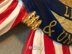 Bellamy-style hand carved American eagle, gold leafed, hand painted